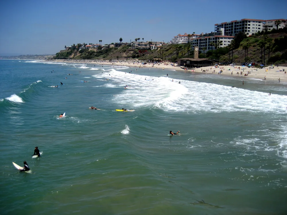 Surfers near San Clemente Pier, San Clemente