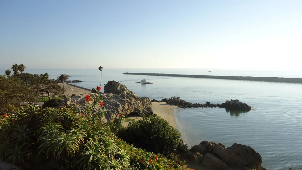 Newport Harbor entrance from Lookout Point, Newport Beach